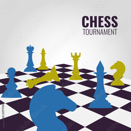 Vector illustration about chess tournament, match, game. Use as advertising, invitation, banner, poster
