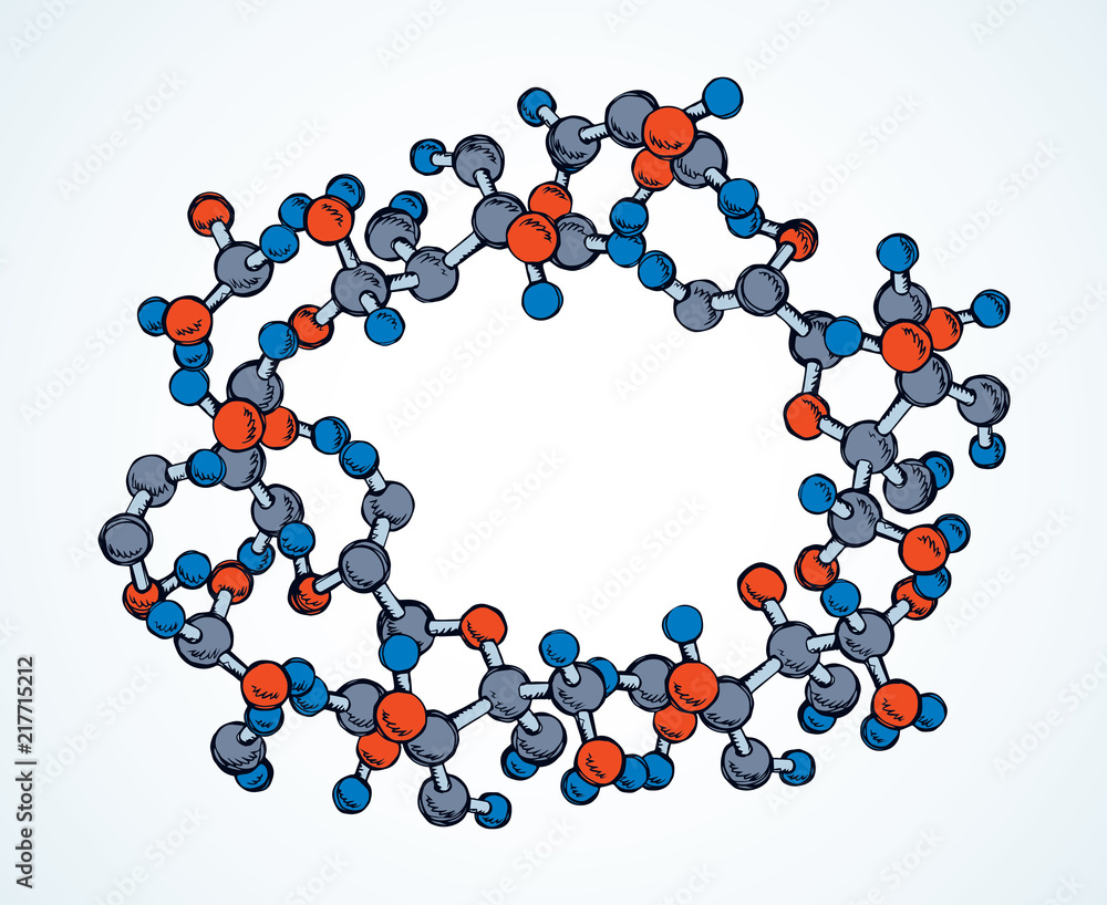Chemical structure. Vector drawing Chemical structure. Vector drawing