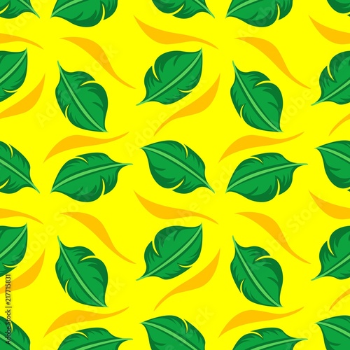 Seamless leaf pattern background