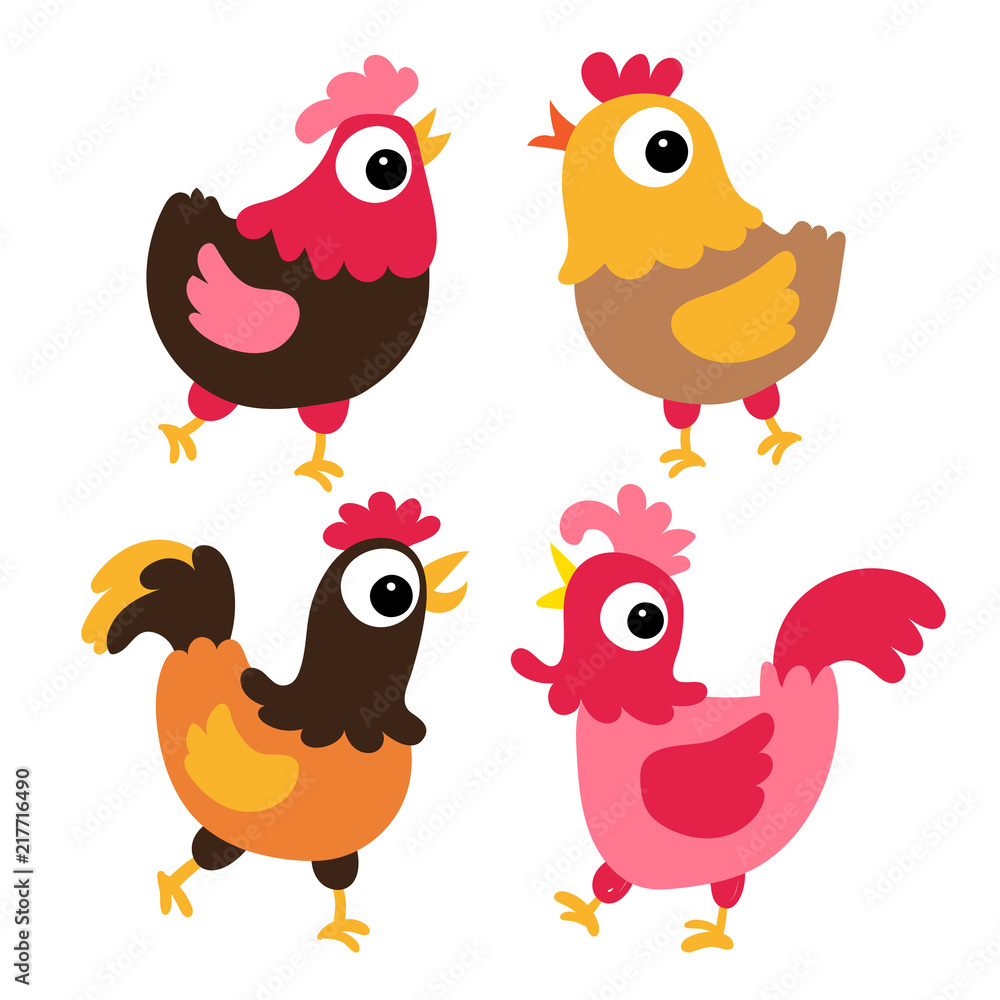 chicken vector collection design