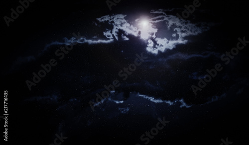 Fototapeta Naklejka Na Ścianę i Meble -  Space background with nebula and stars.