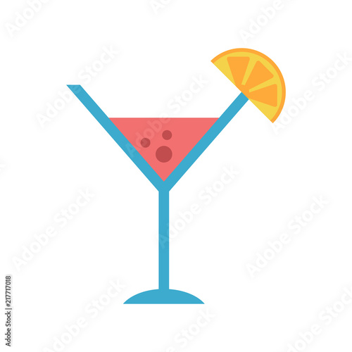 Cocktail drink Flat illustration