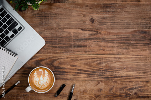 Desk with Tools and Notebook