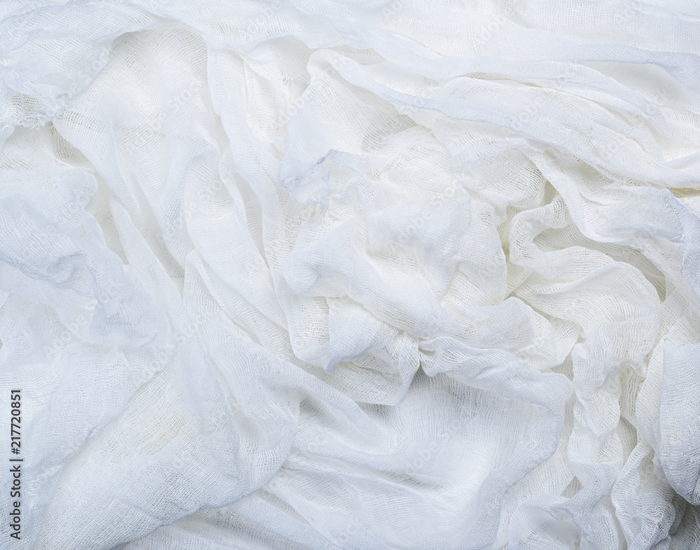 Obraz premium background with white crumpled gauze