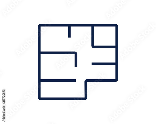 floorplan glyph icon , designed for web and app