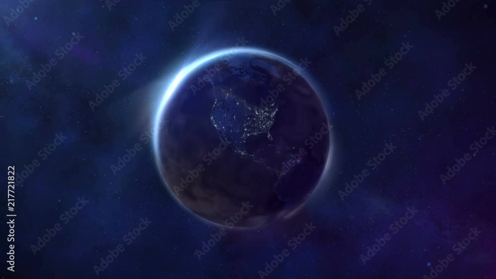 Flight near the night Globe Flight near the night Globe