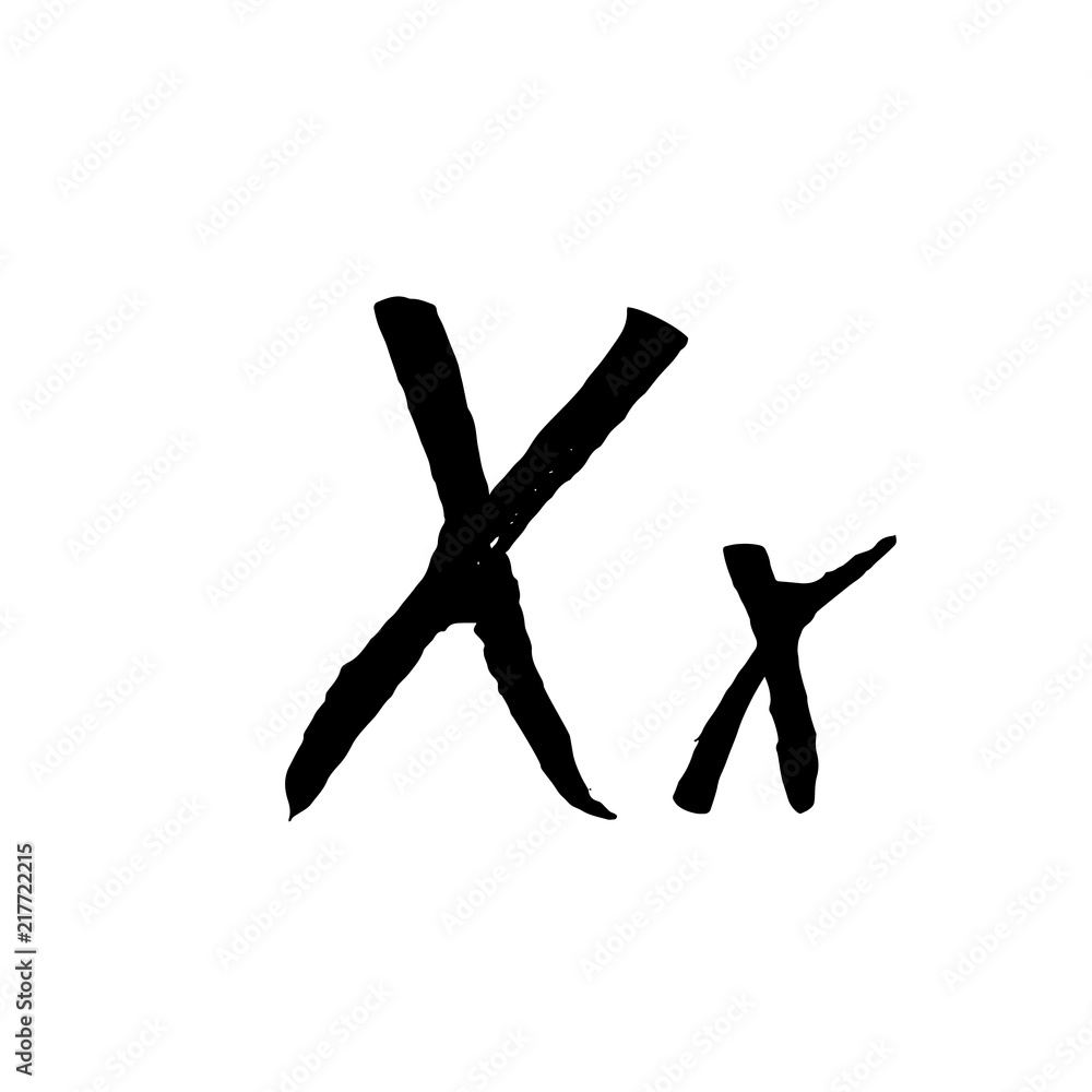 Hand drawn grunge lettering. Ink calligraphy alphabet Hand drawn grunge lettering. Ink calligraphy alphabet