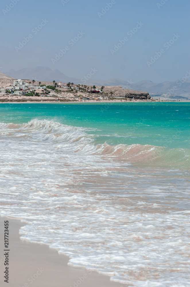 Ocean landscape. blue ocean and sand beach