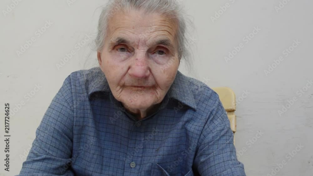 Elderly woman worrying about the future Elderly woman worrying about the future
