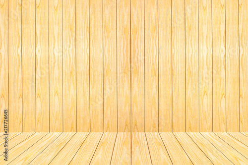 Wooden floor with wooden wall with the same tone.