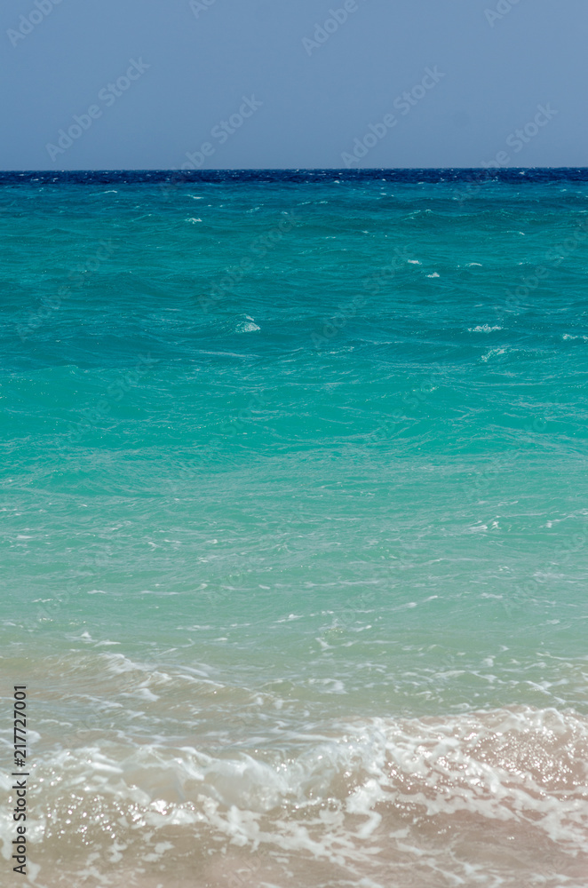 ocean landscape. blue ocean and white foam