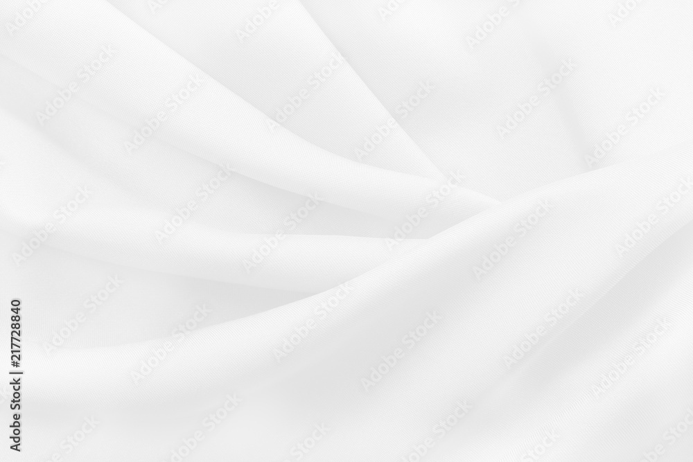 White fabric texture for background and design, beautiful pattern of silk or linen.