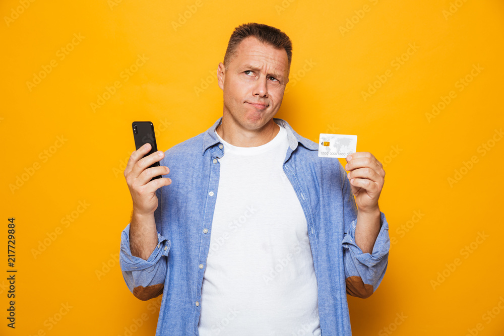 Portrait of a confused middle aged man Portrait of a confused middle aged man