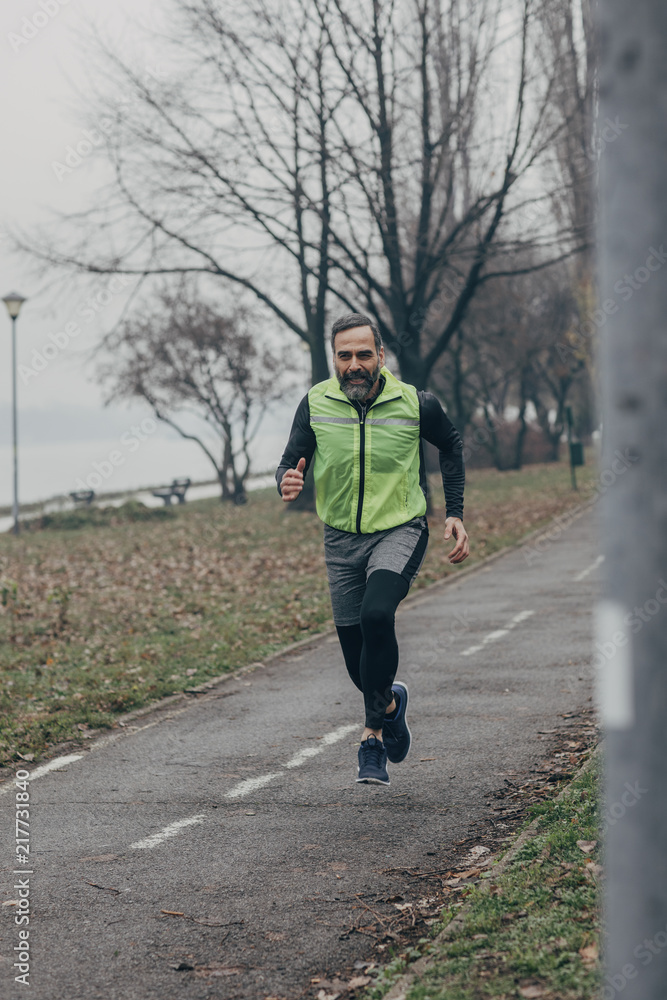 Sportsman Running in the Park