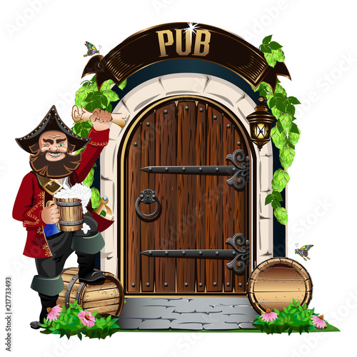 The door to the pub