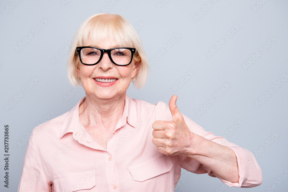 Portrait of old adult blonde glad cheerful caucasian lady smilin Portrait of old adult blonde glad cheerful caucasian lady smilin