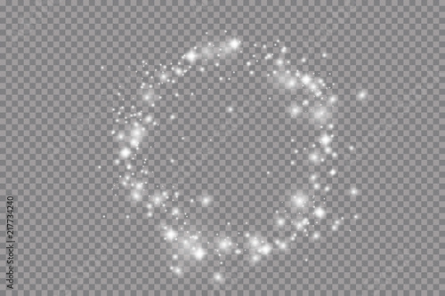 Set of golden glowing lights effects isolated on transparent background. Sun flash with rays and spotlight. Glow light effect. Star burst with sparkles.
