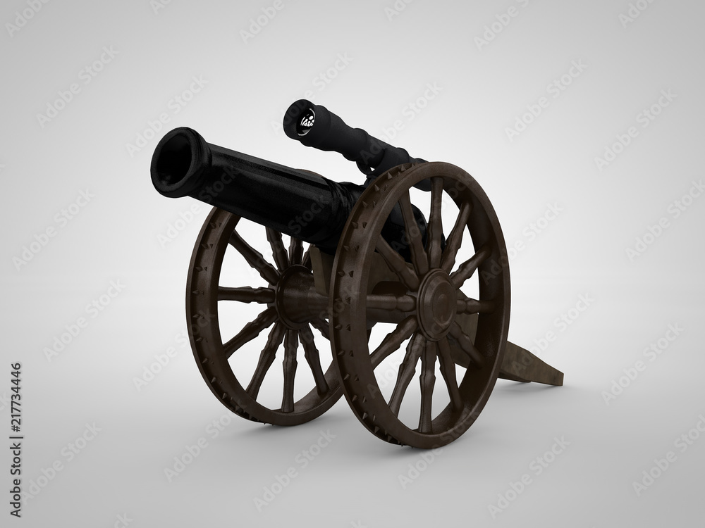 gun with optical sight on a white background, 3d render