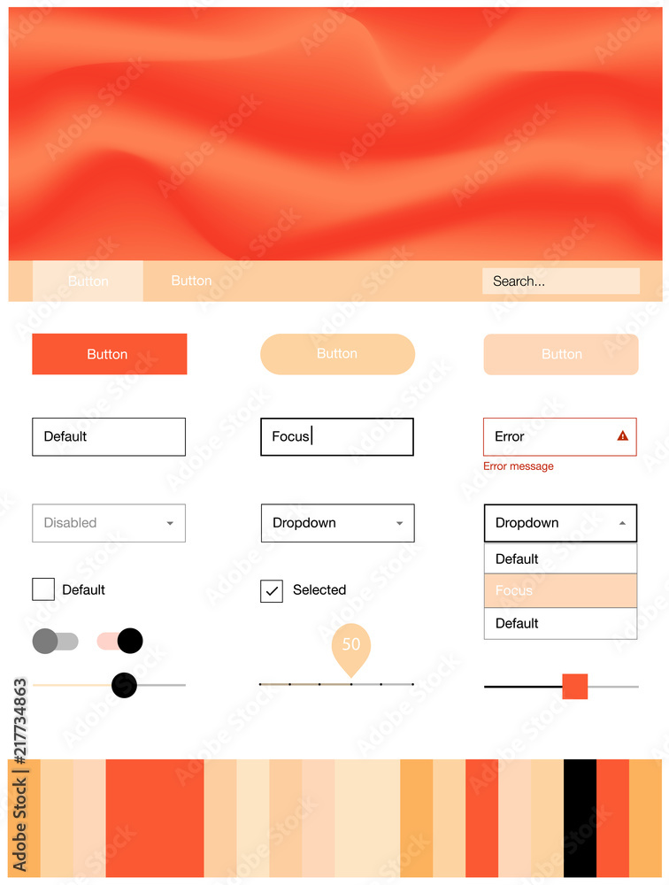 Light Orange vector style guide with bent lines. Light Orange vector style guide with bent lines.