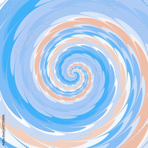 Abstract spiral background in pink, blue and white