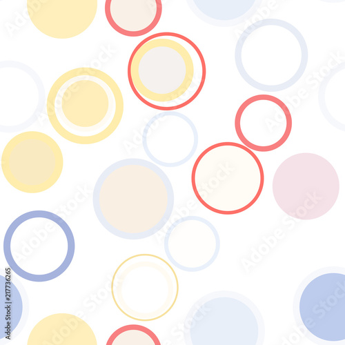 Seamless abstract geometric background with shape of circles, bubbles, sphere or ellipses pattern.