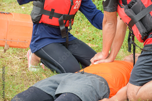 Obraz na płótnie cpr training