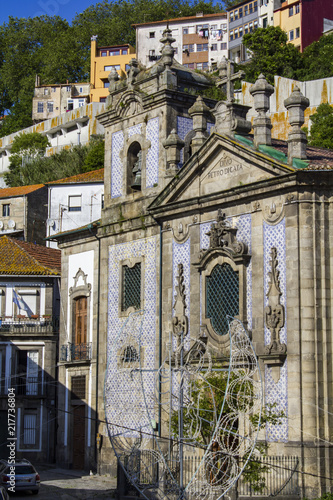 Fototapeta Naklejka Na Ścianę i Meble -  Church of St. Peter Miragaia located in the parish of Miragaia in Porto, Portugal