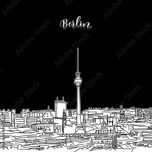 Berlin skyline, outline