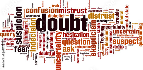 Doubt word cloud