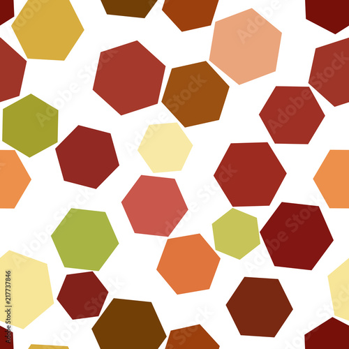 Seamless shape of hexagon, abstract geometric background pattern. Template, surface, details & web.
