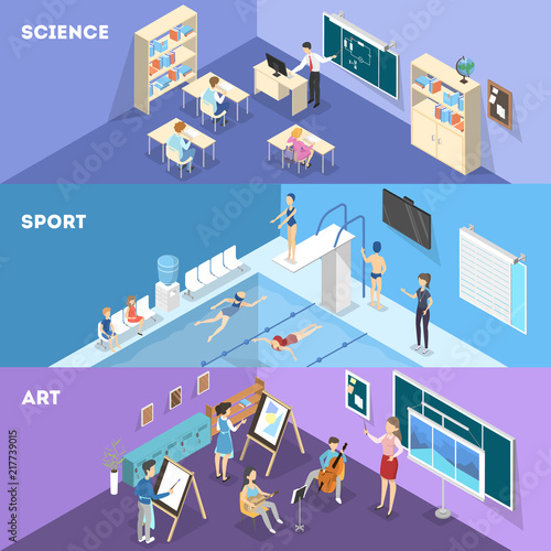 School interior banners