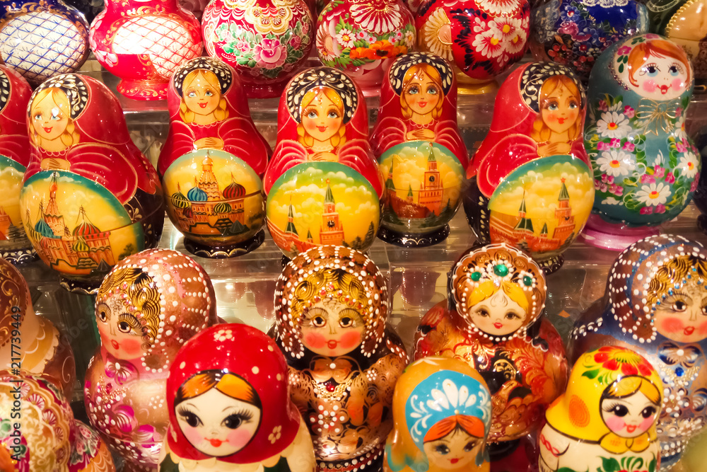 Gift shop. Russian nested doll.