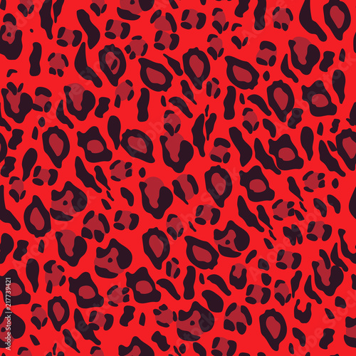 trendy seamless pattern red leopard