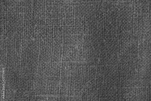 Sack cloth texture in black and white.