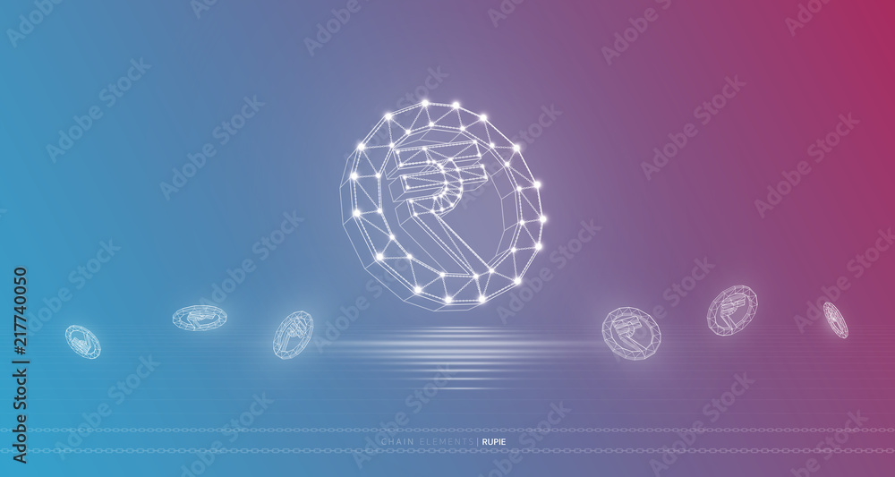Obraz premium World Currency, Block chain concept