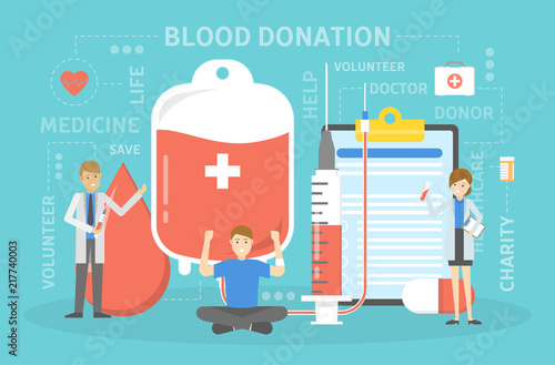 Blood donation concept