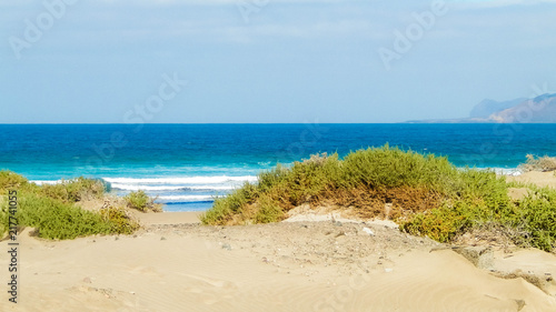 Beach and Atlantic Ocean in Caleta de Famara, Lanzarote Canary Islands. © Jan