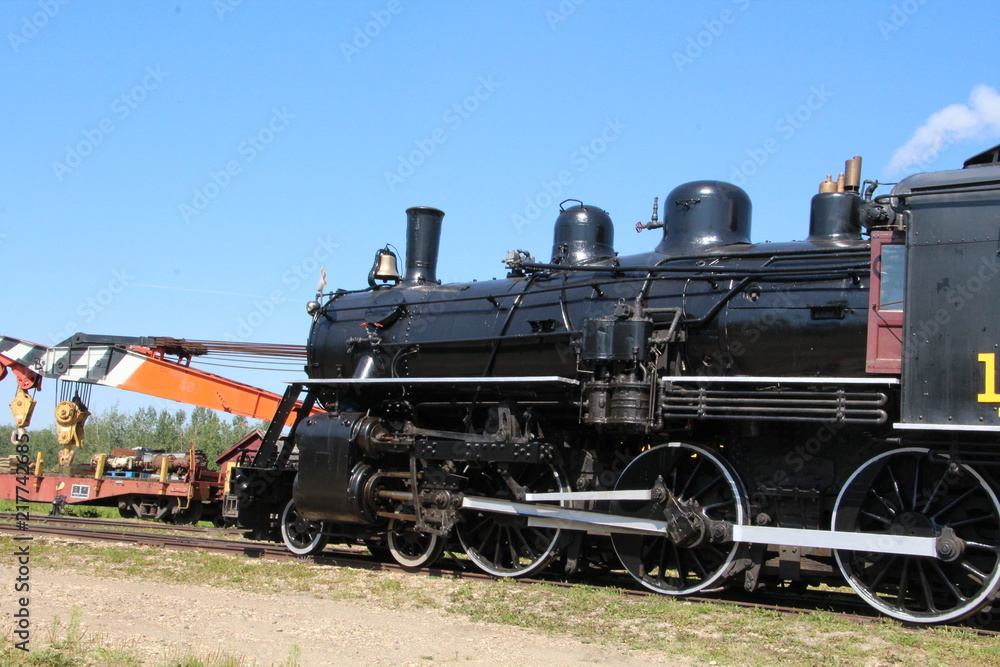 Naklejka premium Side Of Locomotive, Alberta Railway Museum, Edmonton, Alberta