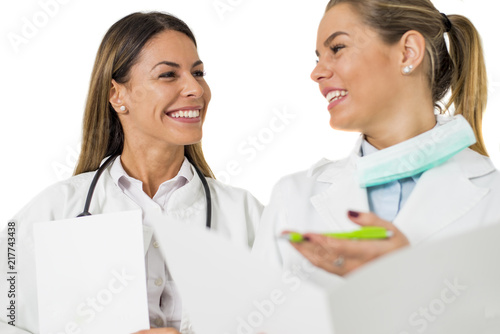 Pretty young female doctors...