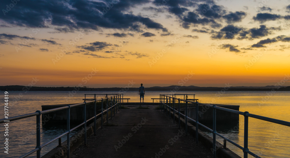 Sunset over Lake Macquarie - New South Wales - Australia