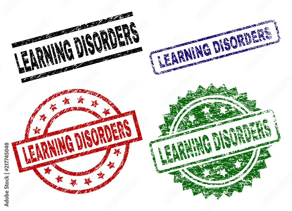 LEARNING DISORDERS seal prints with corroded texture. Black, green,red,blue vector rubber prints of LEARNING DISORDERS text with dirty texture. Rubber seals with round, rectangle, medal shapes. LEARNING DISORDERS seal prints with corroded texture. Black, green,red,blue vector rubber prints of LEARNING DISORDERS text with dirty texture. Rubber seals with round, rectangle, medal shapes.