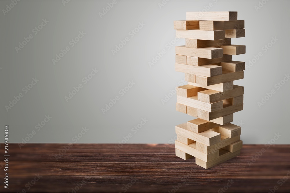 Tower build of wooden blocks, game of Tower build of wooden blocks, game of
