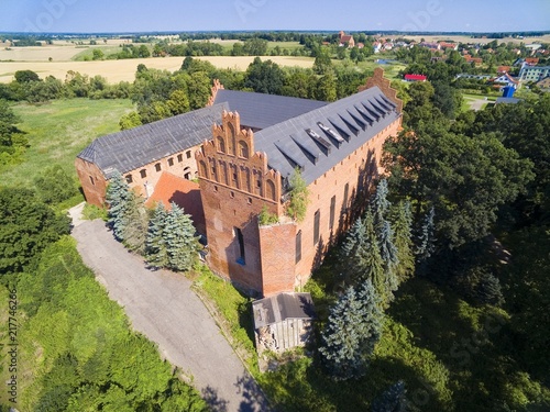 Aerial view of ruins of med...