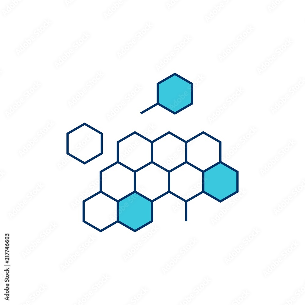 DNA honeycomb vector illustrative icon illustration DNA honeycomb vector illustrative icon illustration