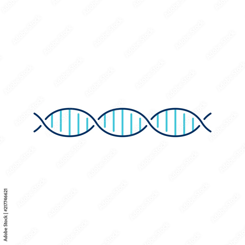 DNA helix strand vector logo element illustration DNA helix strand vector logo element illustration