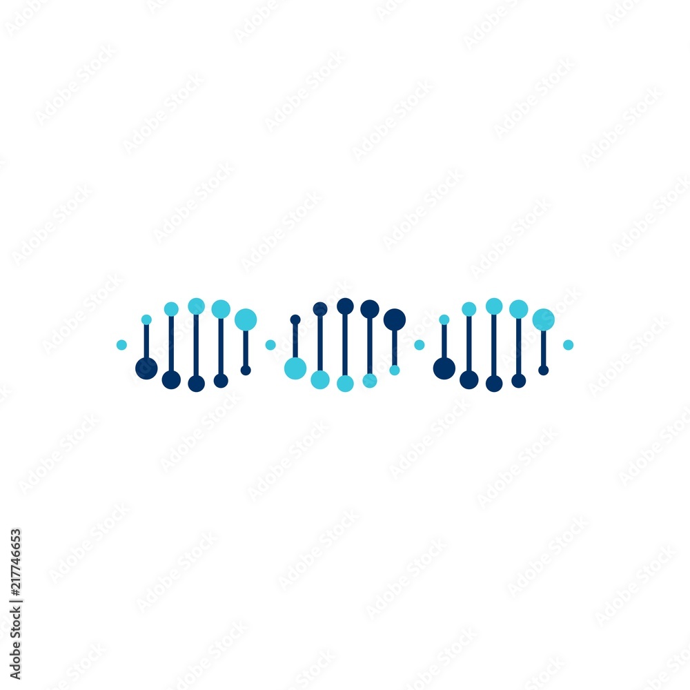 DNA helix strand vector logo element illustration DNA helix strand vector logo element illustration