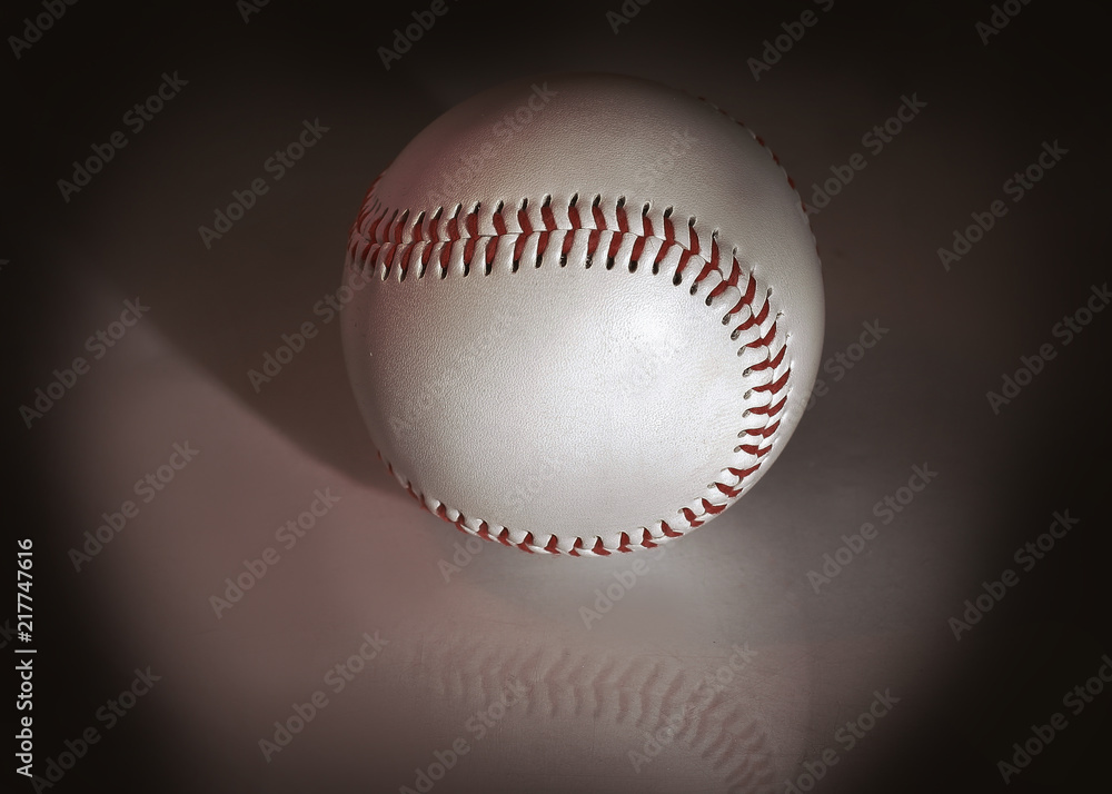 baseball ball with red stitches .isolated on a white baseball ball with red stitches .isolated on a white