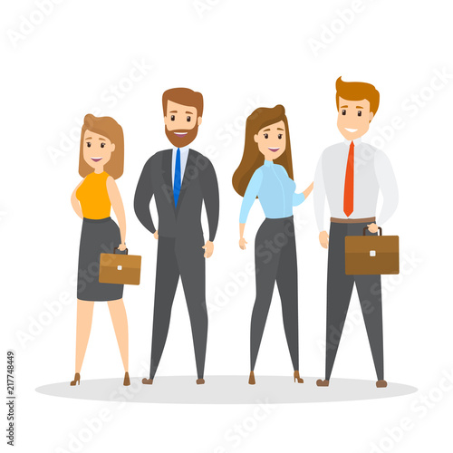 Business team with leader