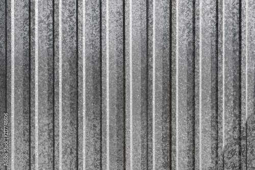 Gray relief striped stone wall, fence or roof texture