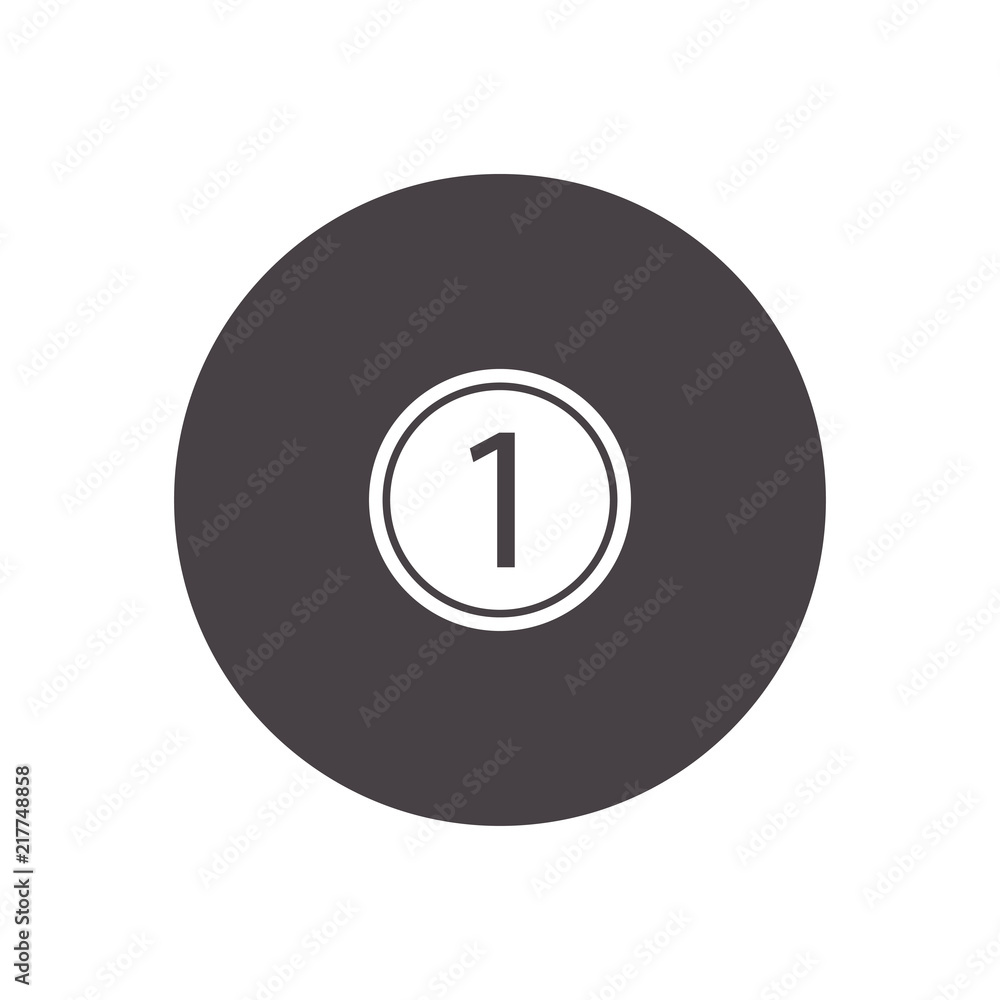 1 coin icon vector 1 coin icon vector